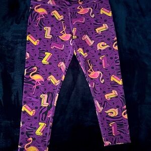 Zumba Leggings Flamingo 90s Print